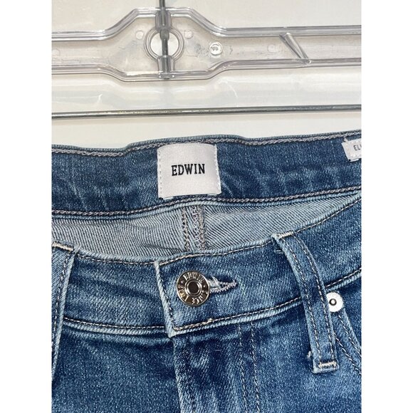 Edwin Erin Crop Distressed Straight Jeans Womens Size 27 - Picture 4 of 13